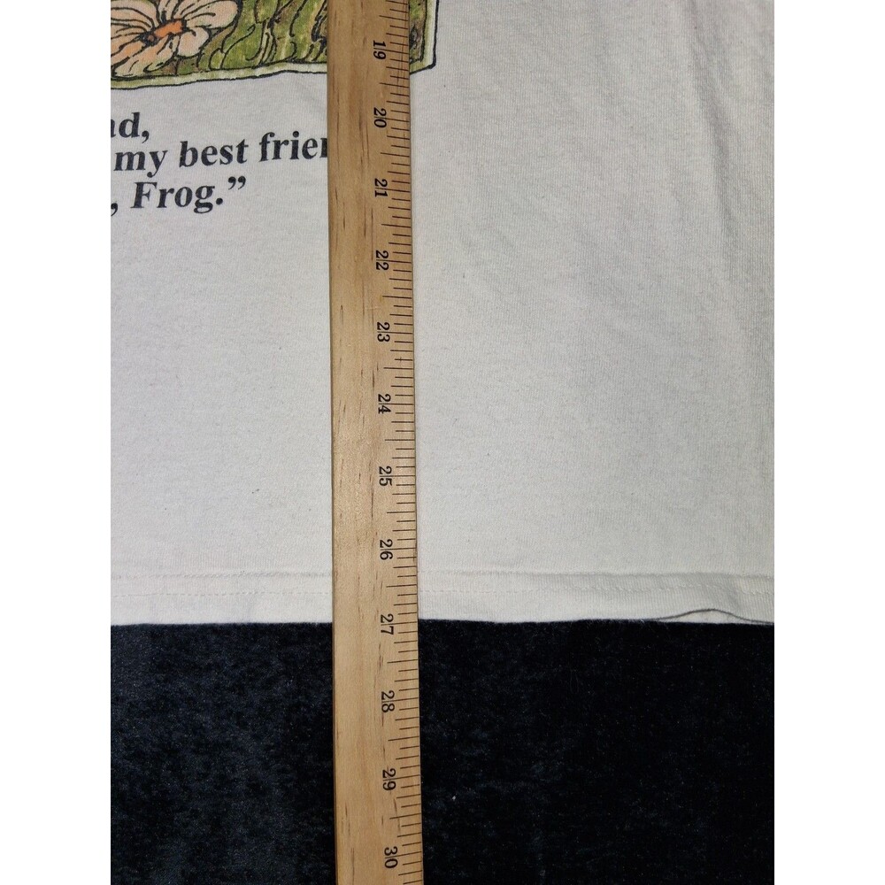 Frog & Toad Short Sleeve Graphic Tee L Cream Nostalgia Retro Vintage Kidcore - Picture 6 of 9